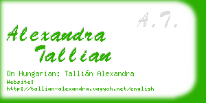 alexandra tallian business card