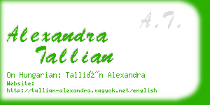 alexandra tallian business card